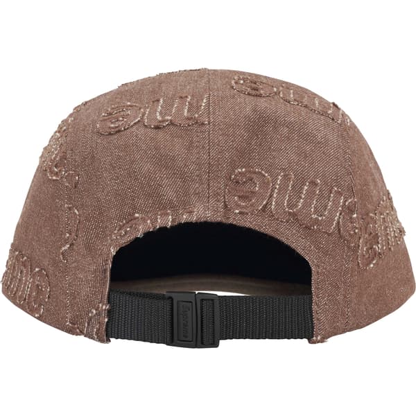 Supreme Lasered Denim Camp Cap - Brown (front)