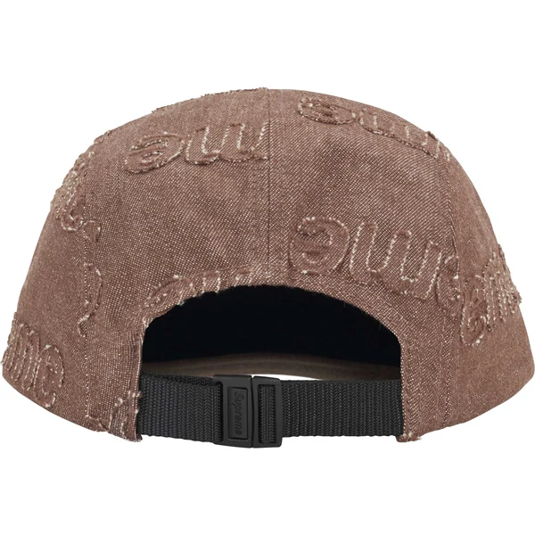 Supreme Lasered Denim Camp Cap - Brown (front)