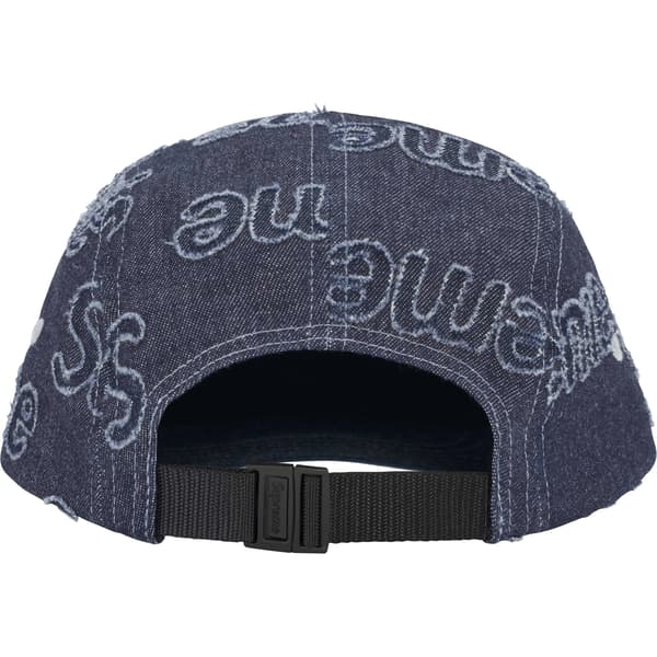 Supreme Lasered Denim Camp Cap - Navy (front)