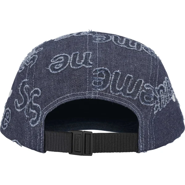 Supreme Lasered Denim Camp Cap - Navy (front)
