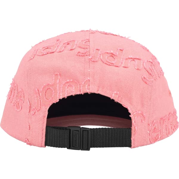 Supreme Lasered Denim Camp Cap - Pink (front)