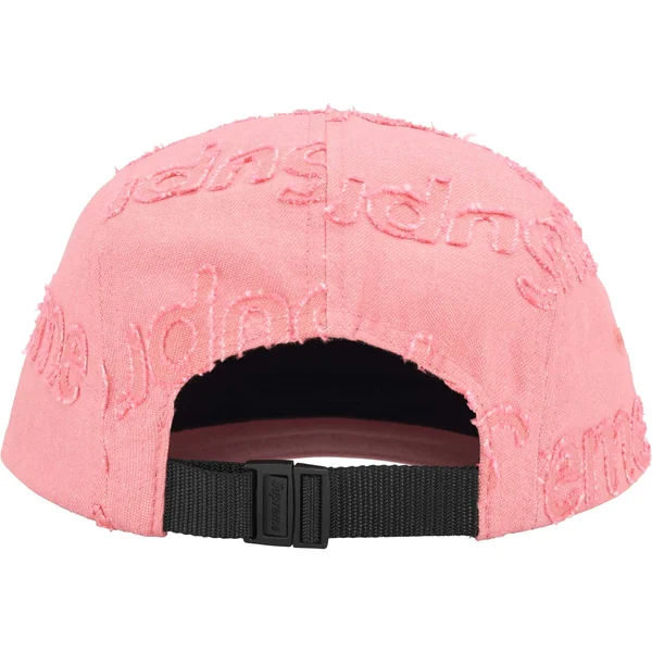 Supreme Lasered Denim Camp Cap - Pink (front)