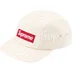 Supreme Lasered Denim Camp Cap - White (front)