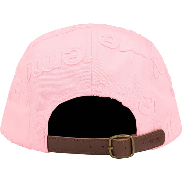 Supreme Lasered Twill Camp Cap - Pink (front)