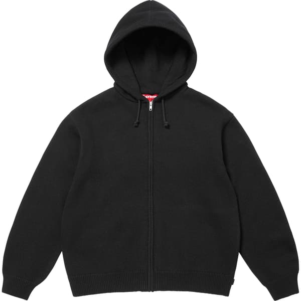 Supreme Last Supper Embroidered Zip Up Hooded Sweater - Black (front)