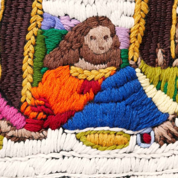 Supreme Last Supper Embroidered Zip Up Hooded Sweater - Black (front)