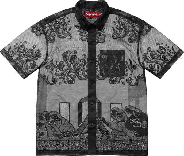 Supreme Last Supper Lace S/S Shirt - Black (front)