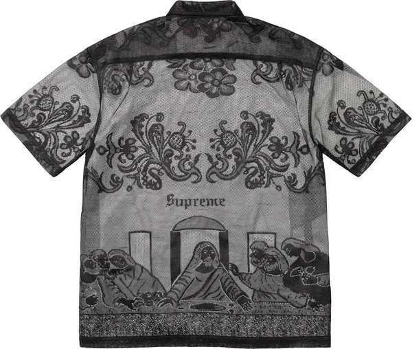 Supreme Last Supper Lace S/S Shirt - Black (front)