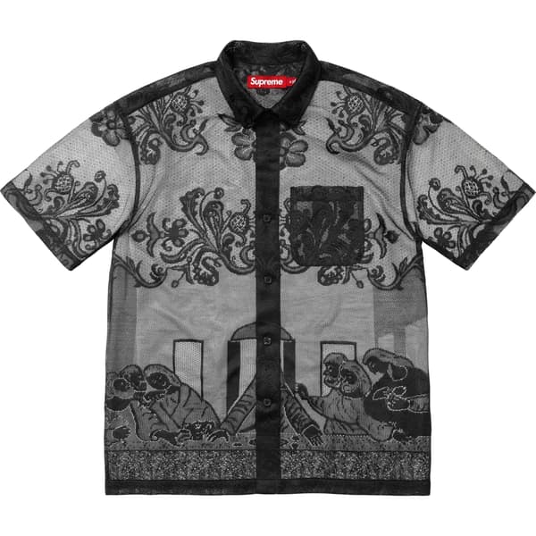 Supreme Last Supper Lace S/S Shirt - Black (front)