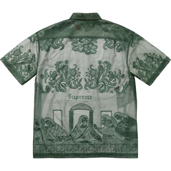 Supreme Last Supper Lace S/S Shirt - Dark Green (front)