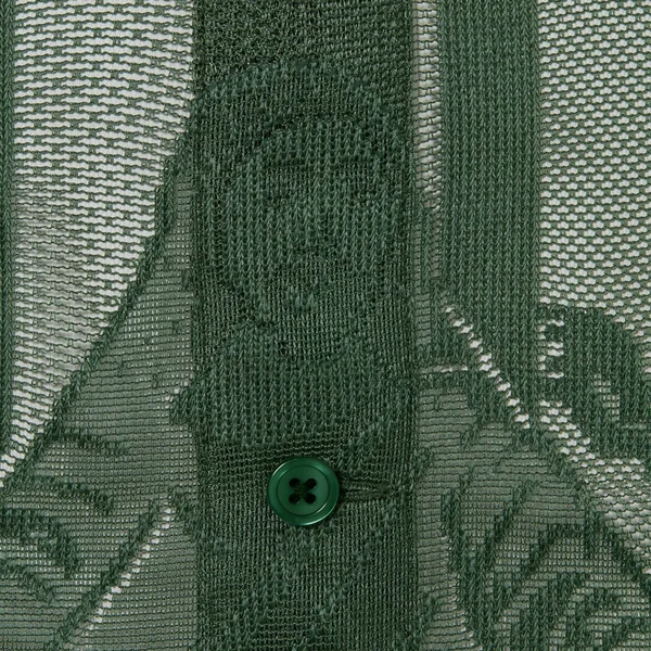 Supreme Last Supper Lace S/S Shirt - Dark Green (front)