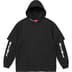 Supreme Layered Hooded L/S Top - Black (front)