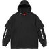 Supreme Layered Hooded L/S Top - Black (front)