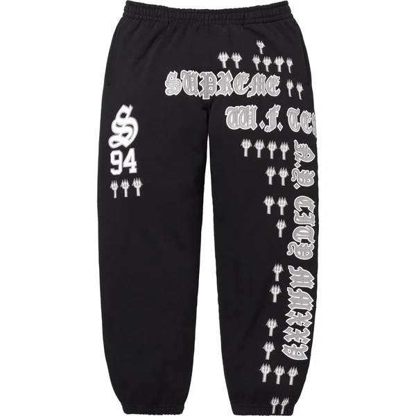 Supreme League Champs Sweatpant - Black (front)
