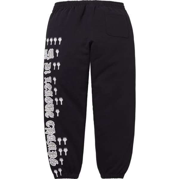 Supreme League Champs Sweatpant - Black (front)