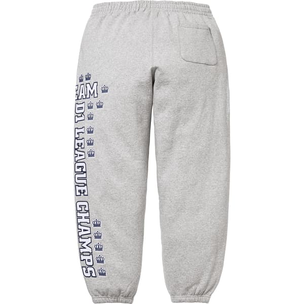 Supreme League Champs Sweatpant - Heather Grey (front)