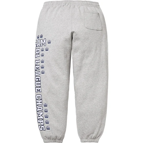 Supreme League Champs Sweatpant - Heather Grey (front)