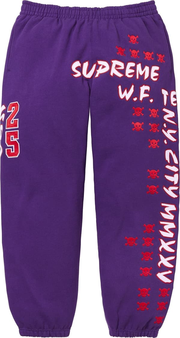 Supreme League Champs Sweatpant - Purple (front)