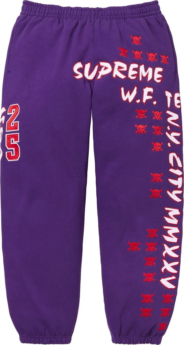 Supreme League Champs Sweatpant - Purple (front)