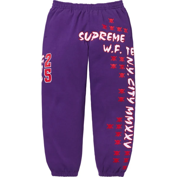 Supreme League Champs Sweatpant - Purple (front)