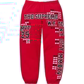 Supreme League Champs Sweatpant Red