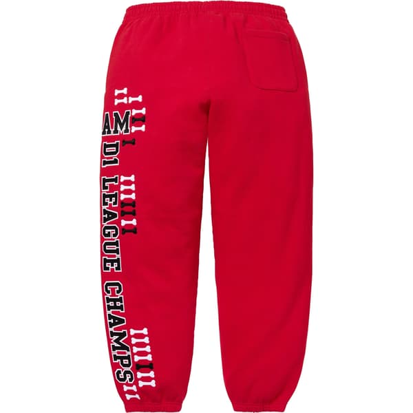 Supreme League Champs Sweatpant - Red (front)