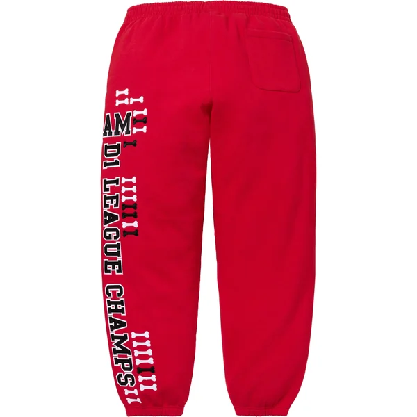 Supreme League Champs Sweatpant - Red (front)