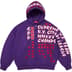 Supreme League Champs Zip Up Hooded Sweatshirt - Purple (front)