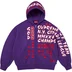 Supreme League Champs Zip Up Hooded Sweatshirt - Purple (front)