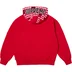 Supreme League Champs Zip Up Hooded Sweatshirt - Red (front)