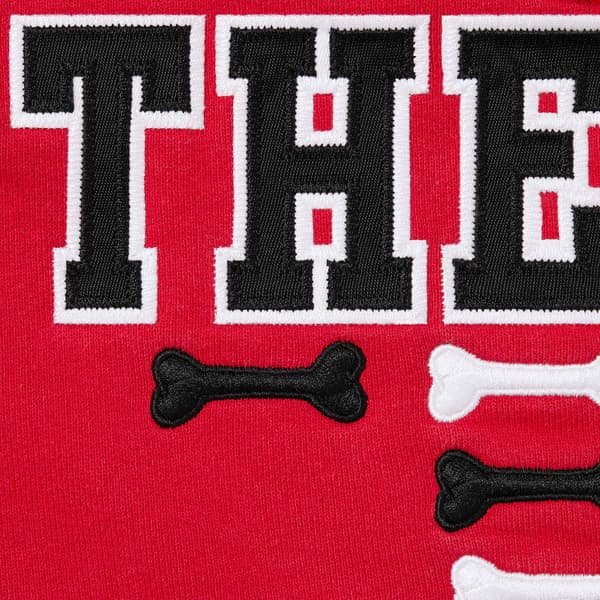 Supreme League Champs Zip Up Hooded Sweatshirt - Red (front)