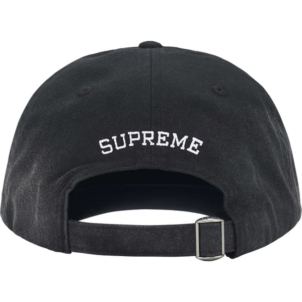 Supreme Leather Appliqué 6-Panel - Black (front)