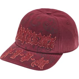 Supreme Leather Appliqué 6-Panel Maroon