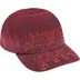 Supreme Leather Appliqué 6-Panel - Maroon (front)
