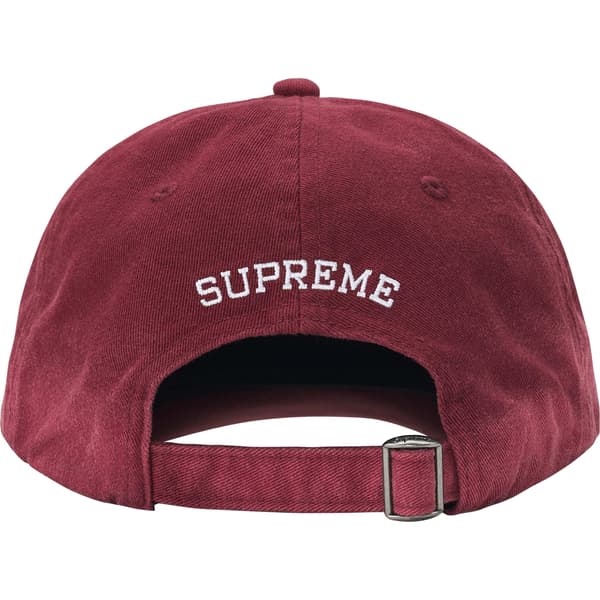Supreme Leather Appliqué 6-Panel - Maroon (front)