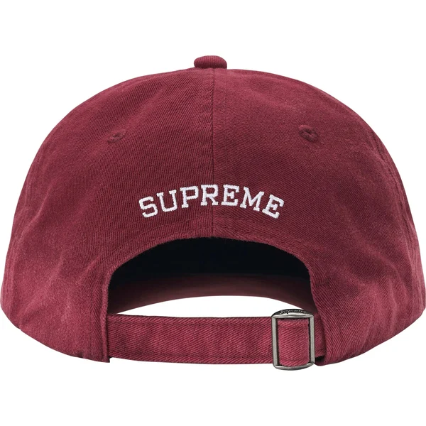 Supreme Leather Appliqué 6-Panel - Maroon (front)