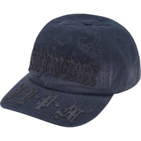 Supreme Leather Appliqué 6-Panel Navy