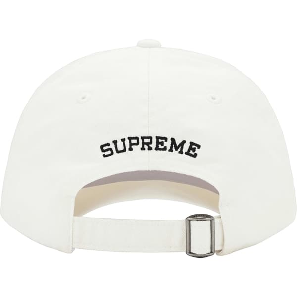 Supreme Leather Appliqué 6-Panel - White (front)