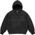 Supreme Leather Appliqué Zip Up Hooded Sweatshirt - Black (front)