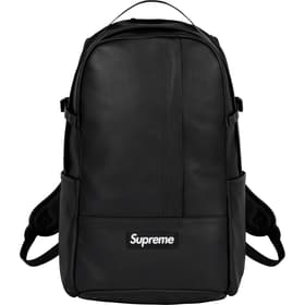 Supreme Leather Backpack Black