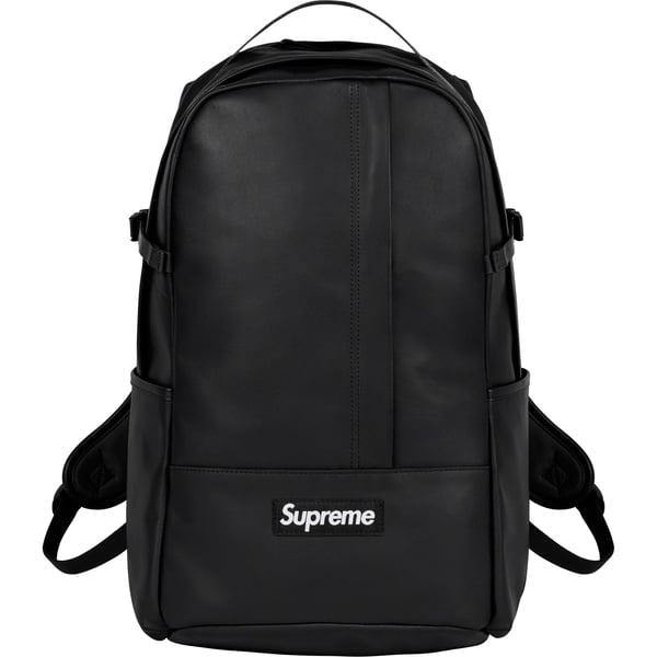 Supreme Leather Backpack - Black (front)