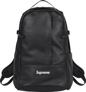 Supreme Leather Backpack Black