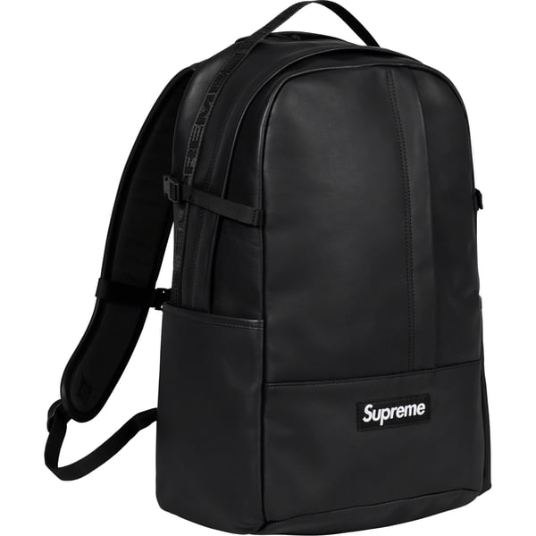 Supreme Leather Backpack - Black (front)