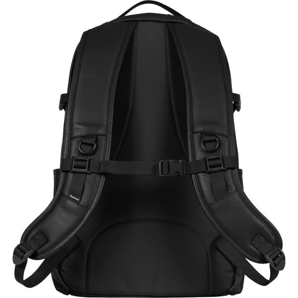 Supreme Leather Backpack - Black (front)