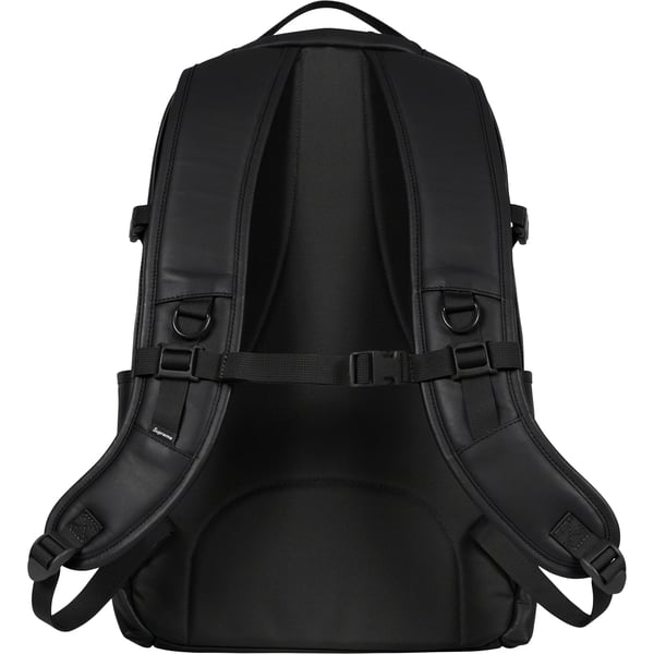 Supreme Leather Backpack - Black (front)
