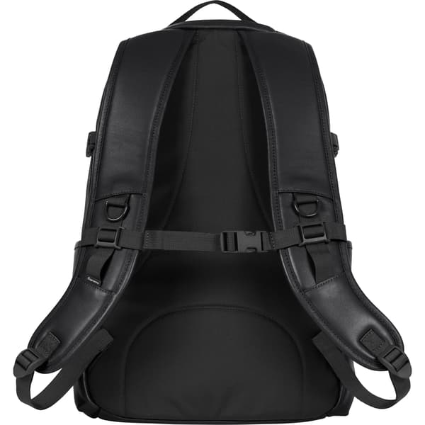 Supreme Leather Backpack - Black (front)