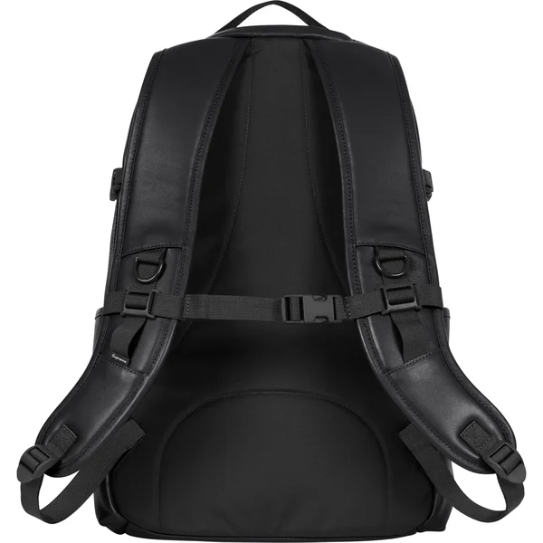 Supreme Leather Backpack - Black (front)