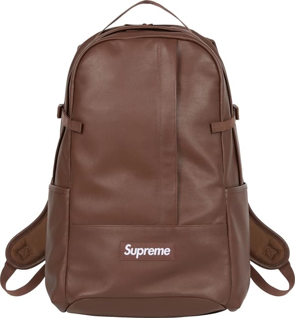Supreme Leather Backpack - Brown (front)