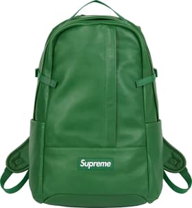 Supreme Leather Backpack Green