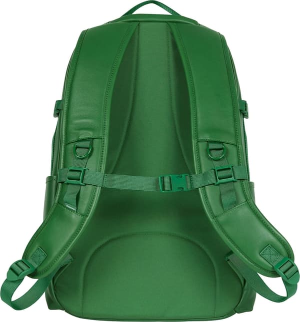 Supreme Leather Backpack - Green (front)